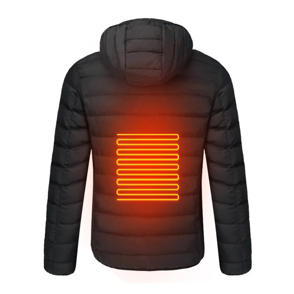 

Умная куртка с подогревом и 9 зонами нагрева, Регулируемый контроль температуры, 5 В, USB, портативное зарядное устройство, уличное теплое
