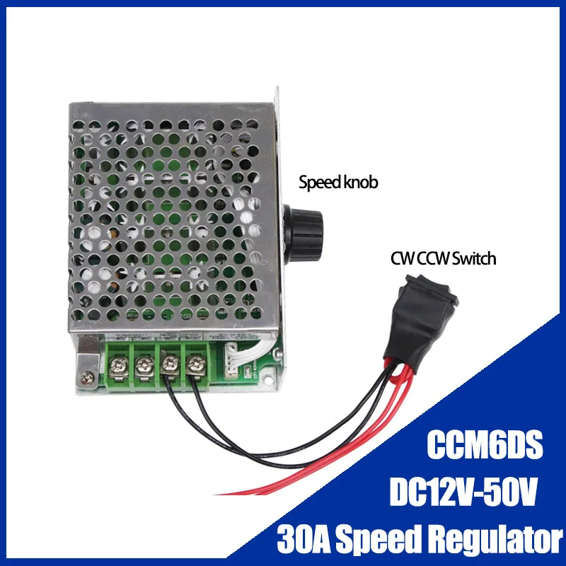 Ccm6Ds Plc Pwm Dc Regolatore Di Velocità Del Motore 6V 12V 24V 50V 30A Interruttore Velocità Regolabile Continua Can Cw Ccw Regolatore Di Velocità