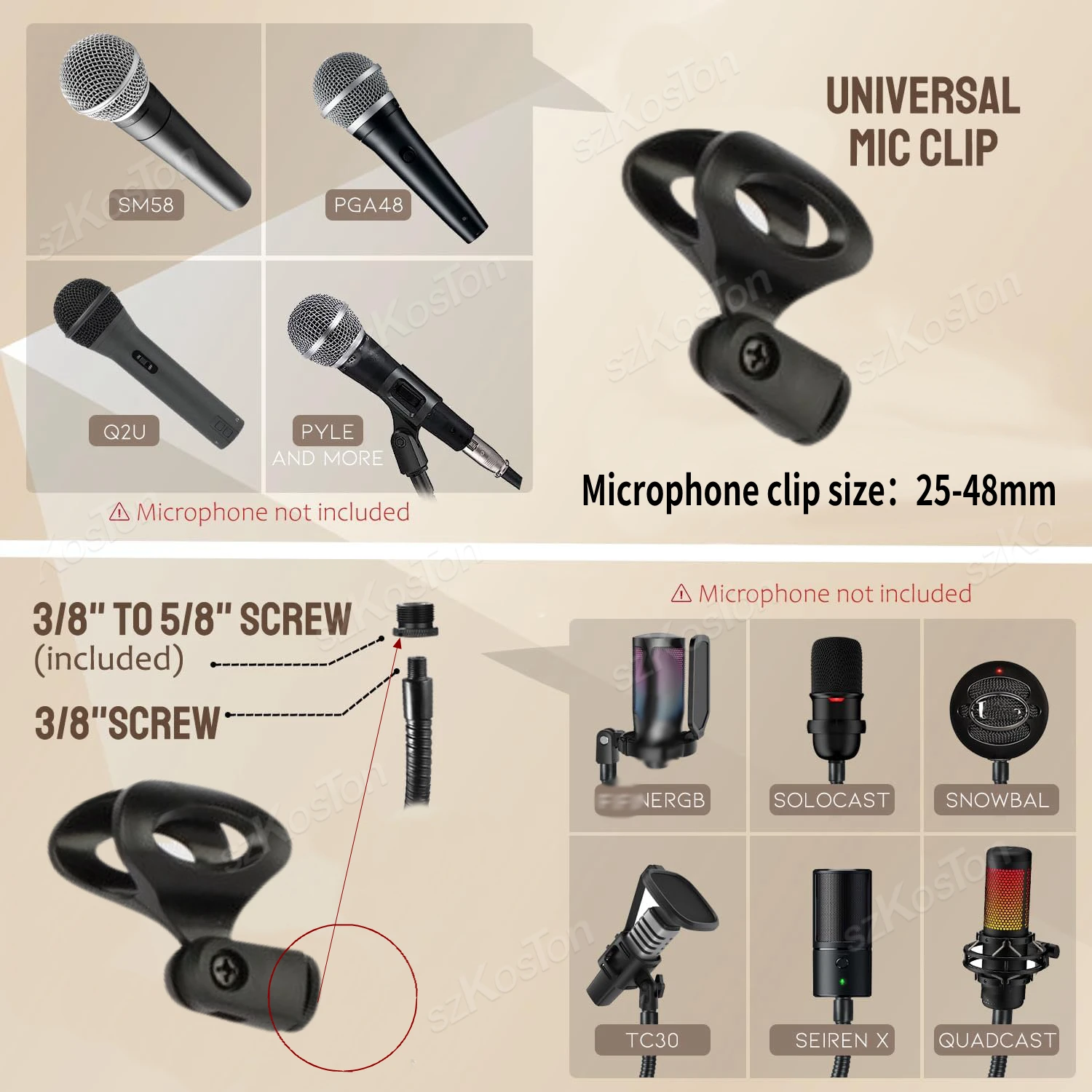 Desktop Mic Arm Stand Flexible Gooseneck Mic Stand Phone Holder Microphone Clip for Blue Snowball ice SM58 PGA48 Samson A6V K669