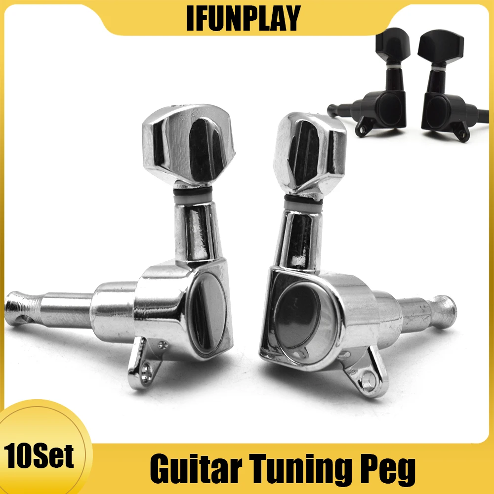 10set Electic Acoustic Guitar Tuning Peg Full Sealed String Tuning Pegs Tuner Machine Heads