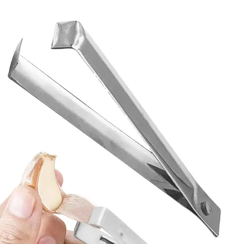 

Garlic Peeling Tool Skin Removal Tweezer Garlic Peeler Clips Kitchen Gadgets Comfortable Garlic Tweezers for Fish Bones gadgets