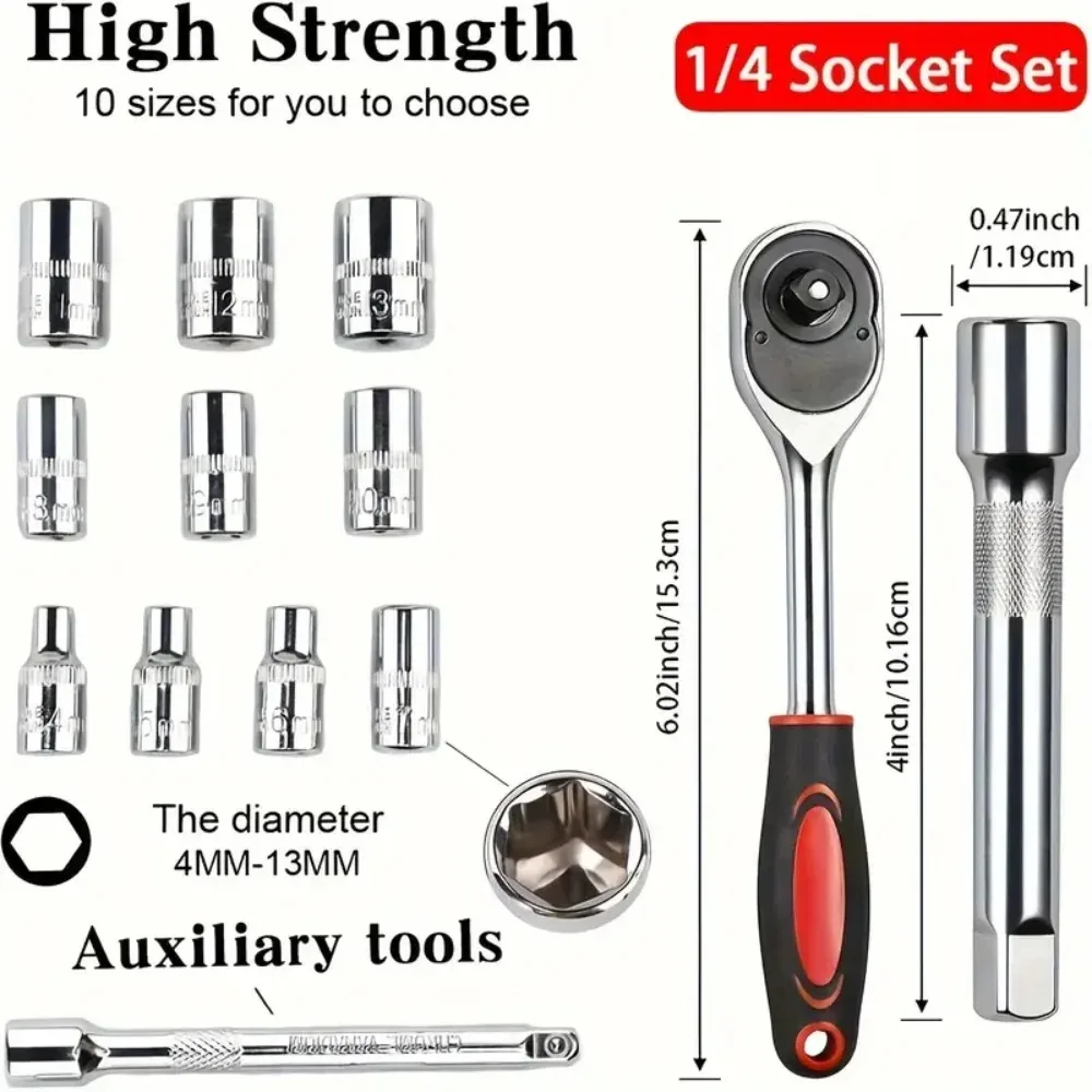 12Pcs 1/4 2