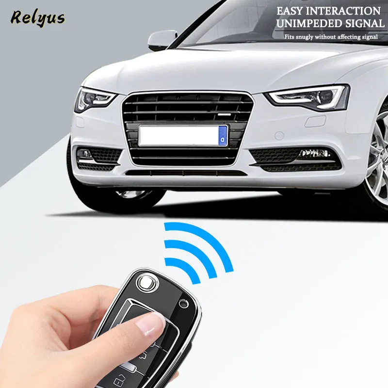 Key Case Key Case Cover Soft TPU for Audi A1 A3 A6 A6L Q2 Q3 Q7 TTS R8 S6 RS3 Keyless Protector Shell Fob Car Accessories