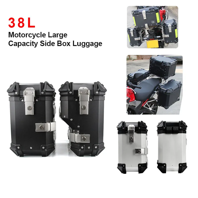 New38LMotorcycleSideSaddleBagLuggageBoxStorageSaddleBagTool