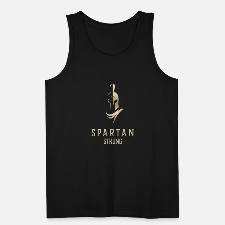 Sparta Casco Gladiatore Spartan Strong Gym Fitness Training Vest Shirt 100% Cotone O-Collo Outdoor Leisure Canotta Da Uomo