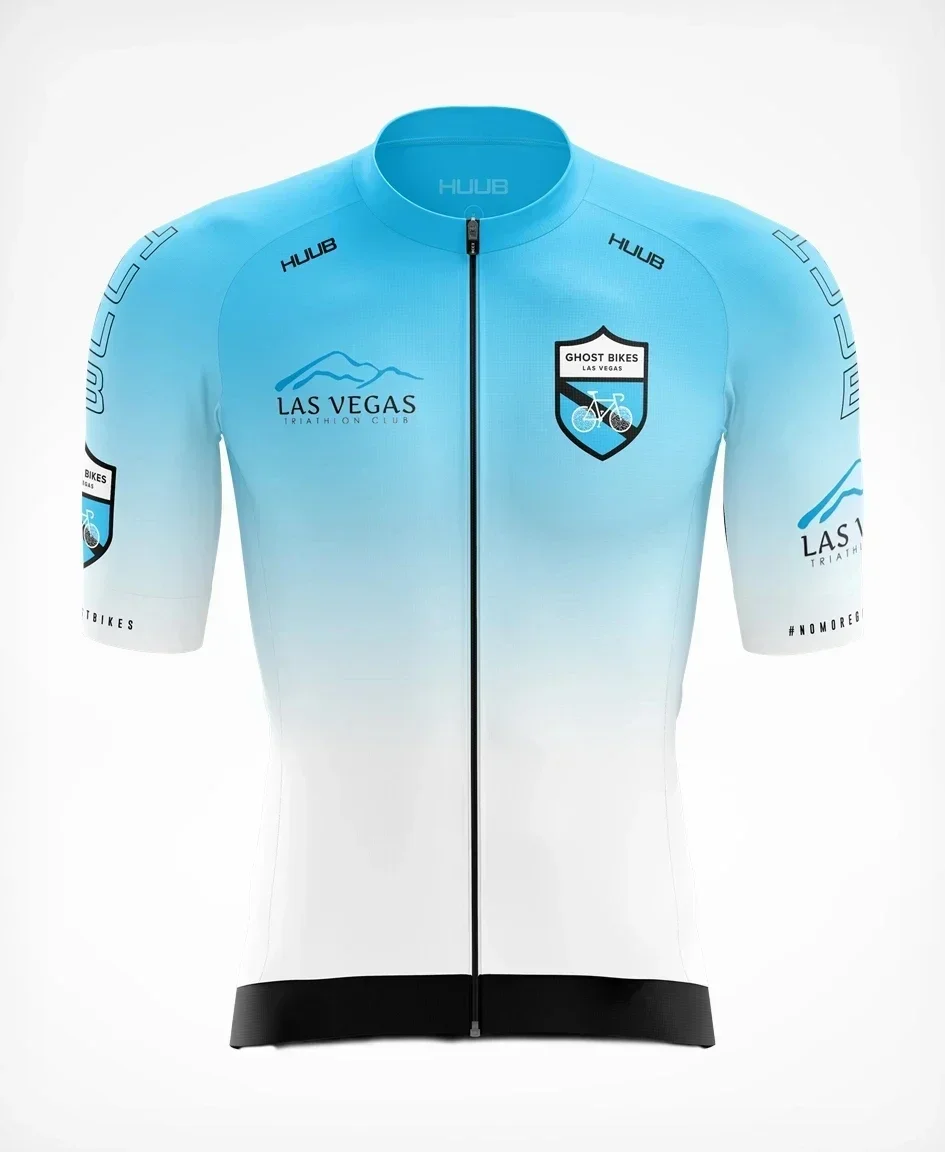 thumbnail image 1 of Maillot de ciclismo de verano para hombre, clásico, azul, de manga corta, para equipos profesionales, de secado rápido, transpirable, para bicicleta, 1 of 4