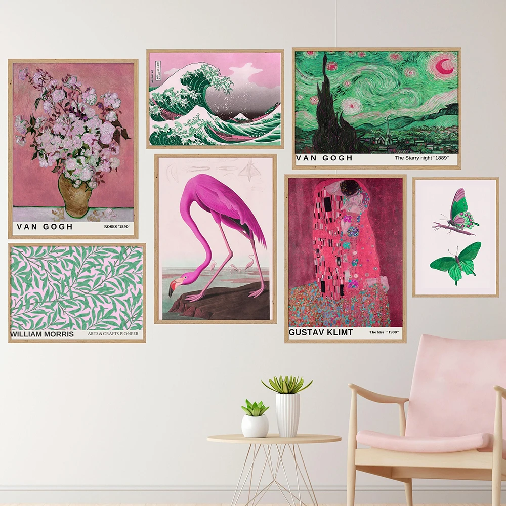 

Eclectic Print Botanical Wall Art Flower Poster Boho Decor Vintage Oil Painting Canvas Abstract Living Room Decoration Pictures