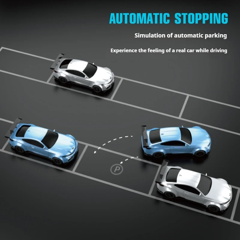 New Children's Remote Control Car With Charging Pile Simulation New Energy Tram 1:16 Sports Car Model Remote Control Car Toy 2