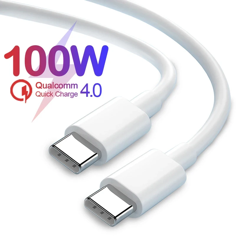 

100W USB Type C Cable For Samsung S23 S22 Ultra Huawei P30 Pro Xiaomi Redmi 7A USB C Data Cord Fast Charging Cable Accessories