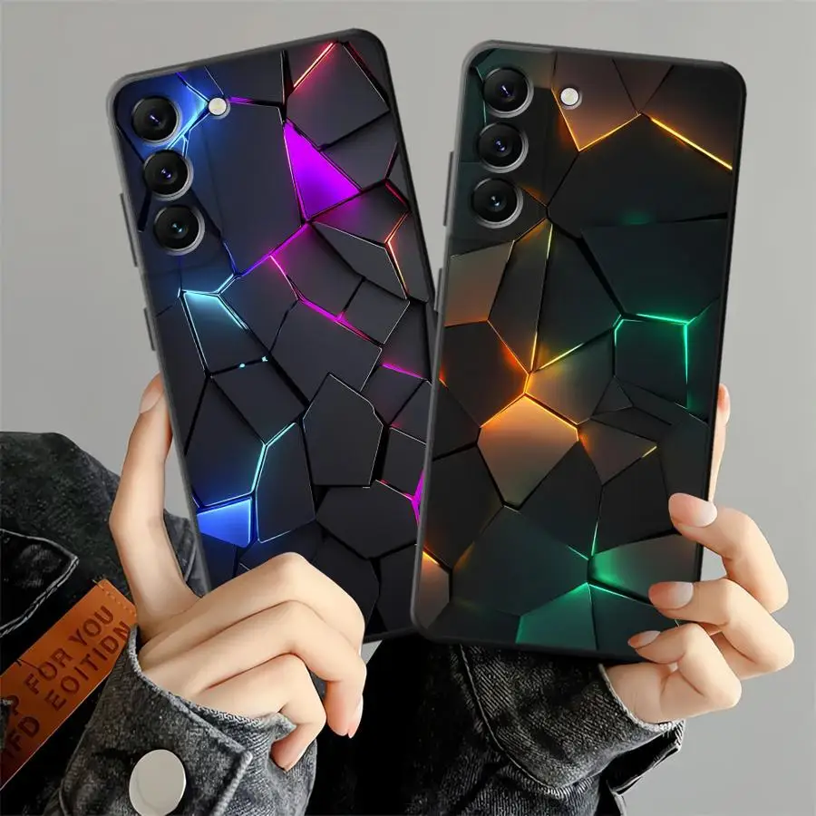Sleek Carbon Fiber Black Soft Phone Cover Case