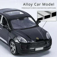 1:32 Porsche Macan T SUV Car Model Alloy Diecast Simulation Toy Sound Light Pull Back Collecte Decorates Gift for Boy Birthday 2