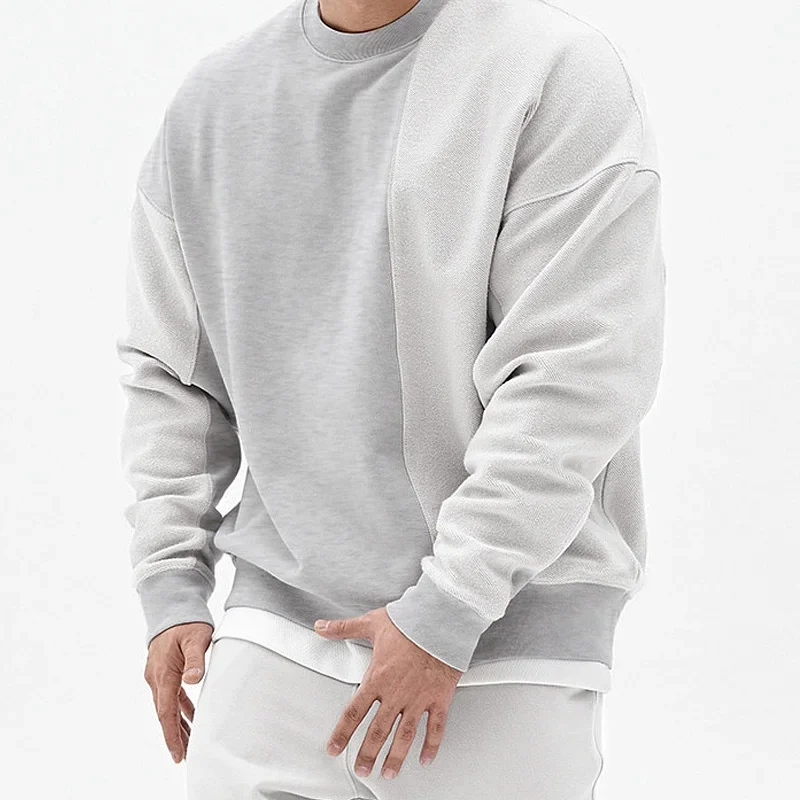 Men's Fashion HIP HOP Gym O Neck Sports Long Sleeve Hoodies Fitness Sweatshirt Casual Loose Sweatshirts Male Training Pullover