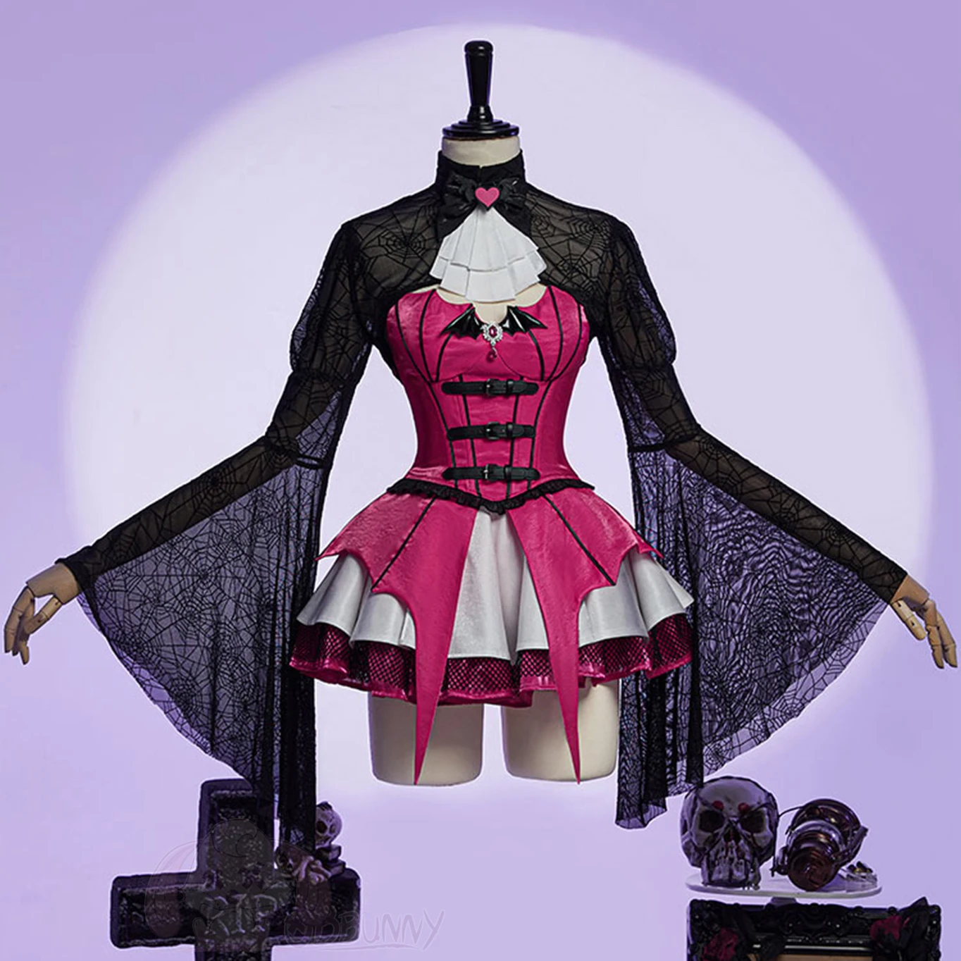 Disfraz de Cosplay de Anime, vampiro, Draculaura, corsé Sexy, Vestido corto  de Lolita, traje gótico Punk, disfraz de fiesta de Carnaval y Halloween -  AliExpress, image size:1364x1364