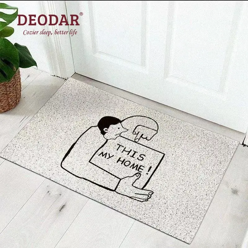 

Deodar "THIS MY HOME" Entrance Doormat Porch Carpet Personalized Cuttable Rug Outdoor Non-slip Foot Mat Living Room Home Decor