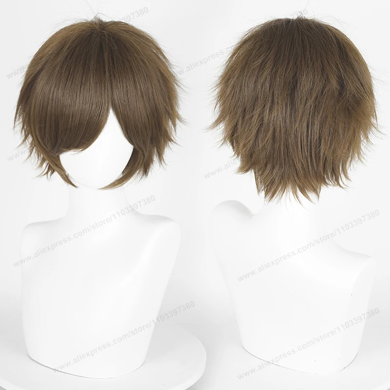30cm Multicolor Short Straight Heat Resistant Synthetic Cosplay Wig