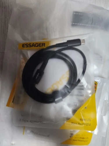 Essager PD100W 60W Type C C to C Cable Fast Charge Mobile Cell Phone Charging Cord Wire For Xiaomi Samsung Huawei Macbook iPad photo review