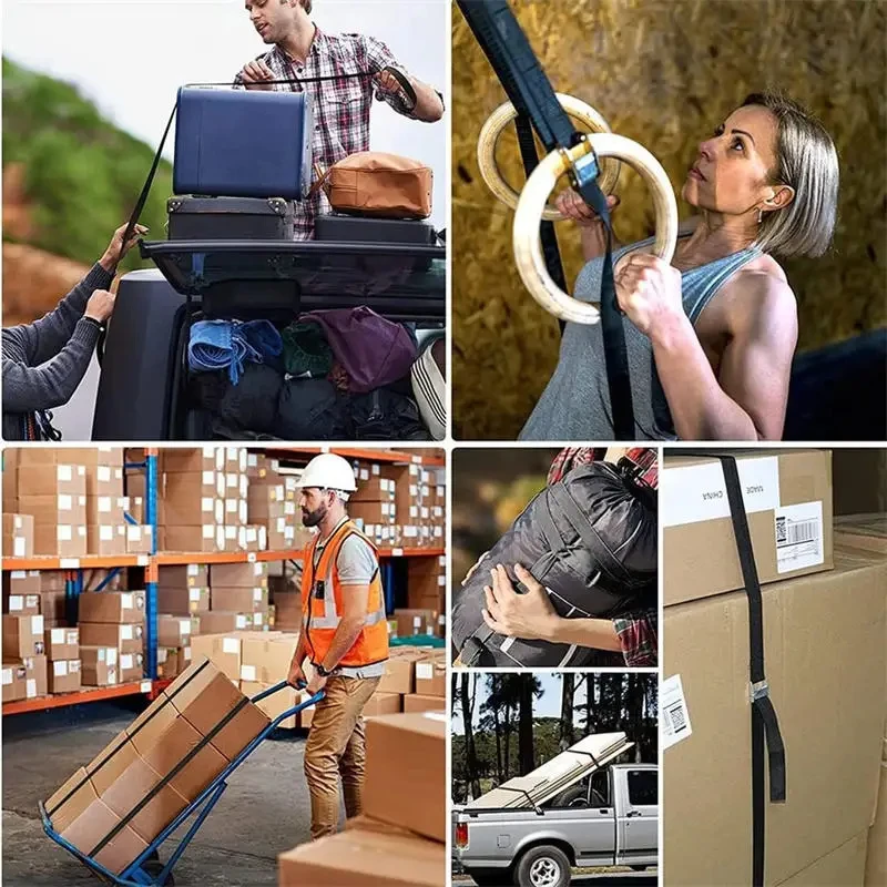 Cargo Straps With Buckle Tie-Down Belt for Motorcycle Car Bicycle Metal Tow Rope Strong Ratchet Fixing Belt for Luggage Bag, cargo straps,cargo tie down strap,tie down straps,lashing strap