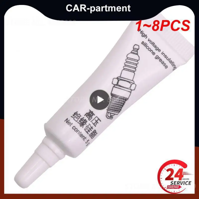

1~8PCS Vacuum Silicone Grease Automobile Spark Plug Grease No Irritation Non-toxic Socket Grease Car Accessories 5g/piece White
