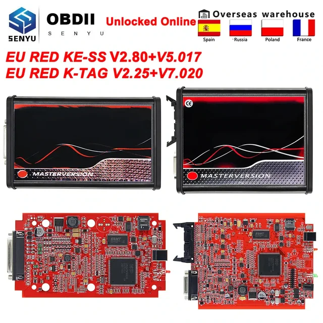 Red PCB) Kess V2 EU Online Version Car ECU Tuning Tool Token Unlimited