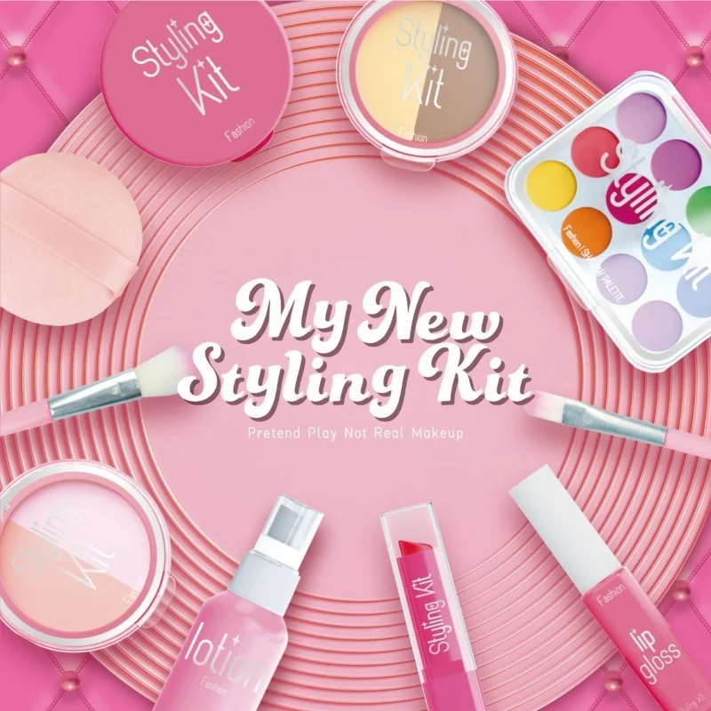 Kids Pretend Play Makeup Set for Girls Ages 3-6 makeup toy princess pretend toys cosmetics set