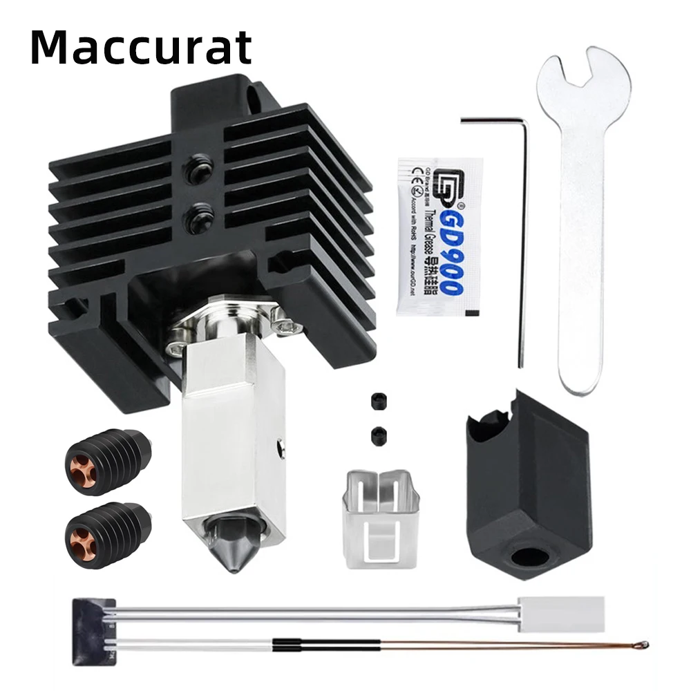 Aggiornamento Hotend Per Bambu Lab X1,X1-Carbon Combo Bimetallico Riscaldato Block Cht Ugello In Acciaio Duro Termistore Bambulabs P1P P1S