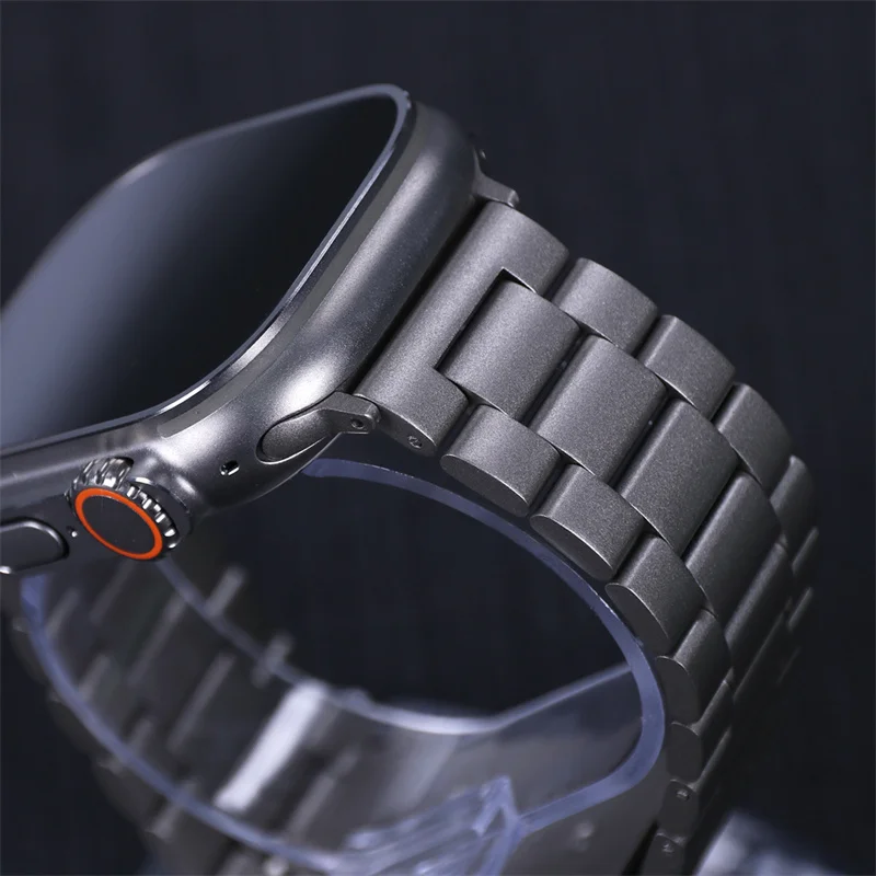 Elegant Stainless Steel Smartwatch Band - Premium Metal Bracelet Strap