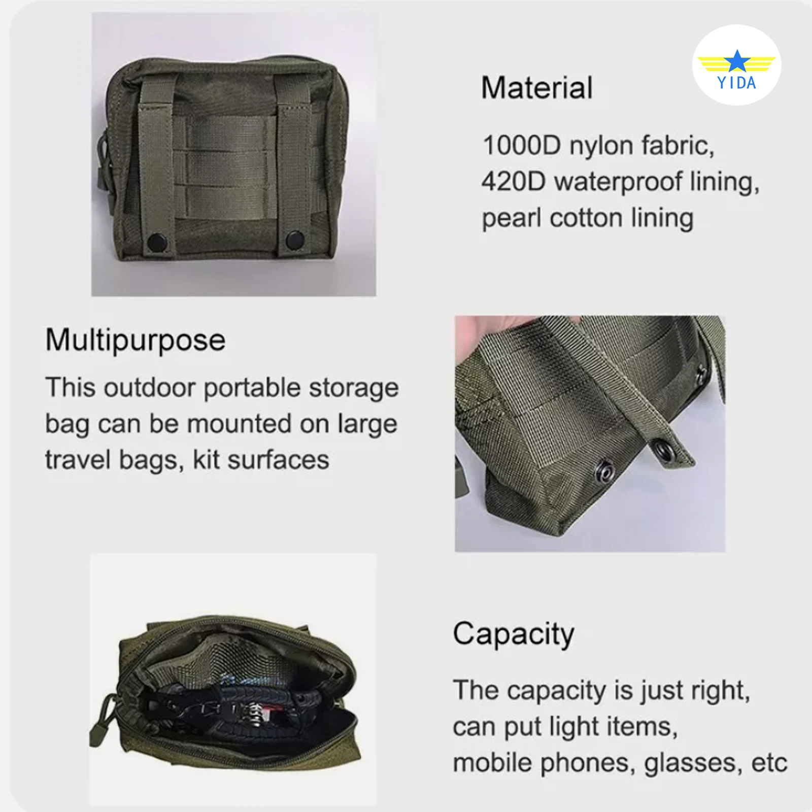 Water Resistant Nylon Outdoor Waist Pack Backpack