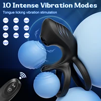 Vibrierender Penisring, Penishülle mit robustem Lecken, Klitorisstimulator, Penisring, Vibrator, Paare, Sexspielzeug für Erwachsene für Männer und Frauen 2