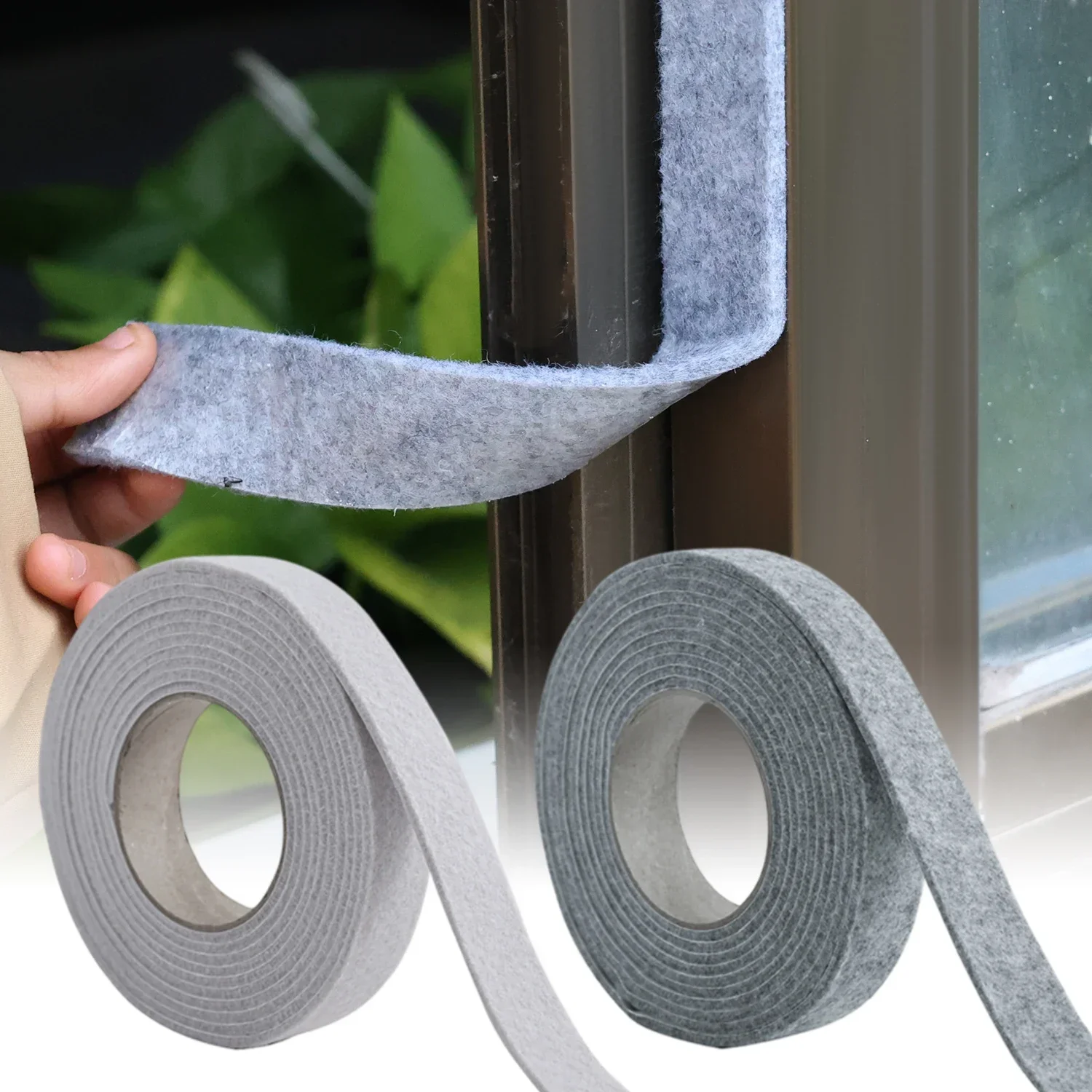 4M/Roll Self-Adhesive Felt Strip Door Windows Absorb Water Sealing Strip Soundproof Sliding DIY Furniture Leg Pad Anti-slip Mats door seal strip sealing strip tape window seal strip sealing tape sealing strip rubber seal strip rubber door weatherstripping silicone seal strip edge banding strip