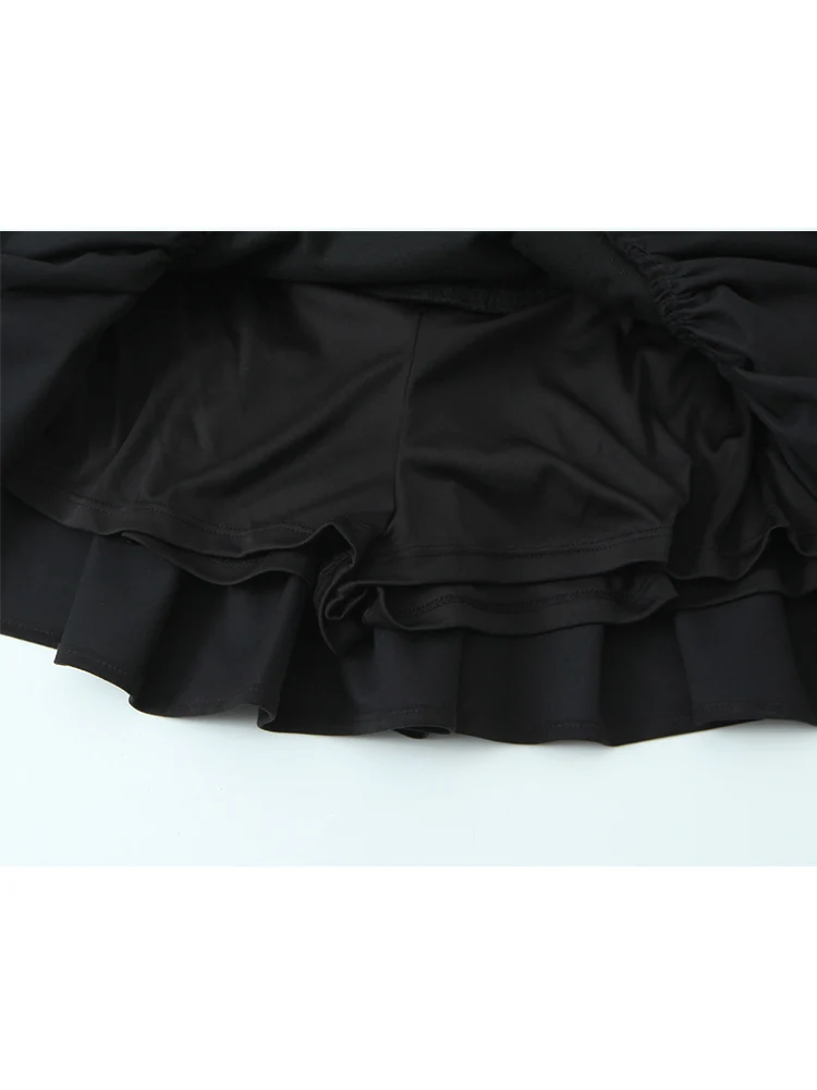 2026 New Elegant Women Mini Tierred Dress Fashion Sleeveless Party Wear Casual Round Collar Vacation Slim Ruffles Dress