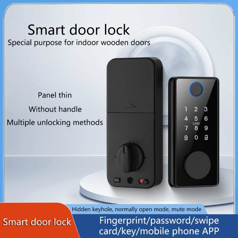 

OFBK Electronic Door Lock Include Backup Keys IC Cards Keyless Door Lock
