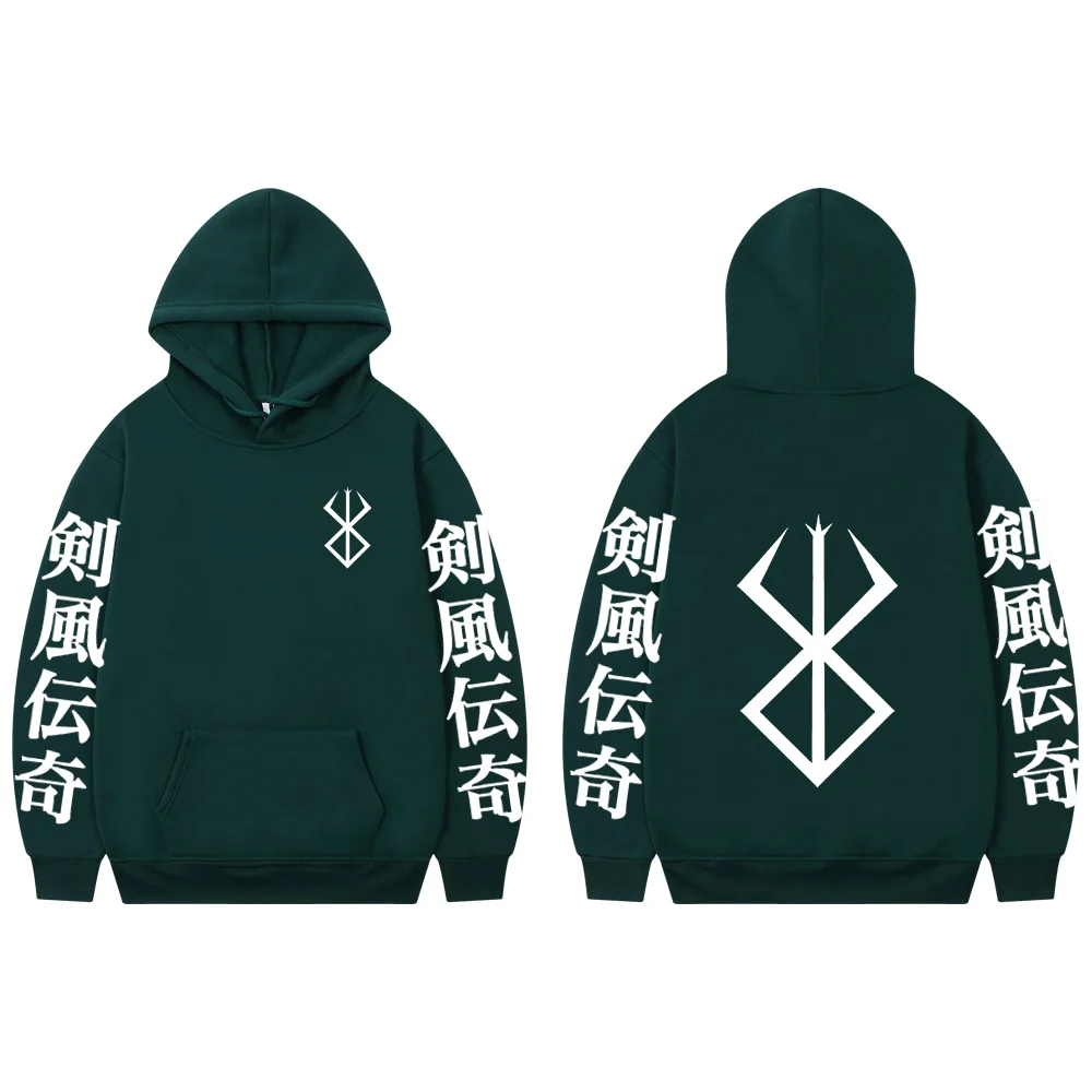 

Hot Anime Berserk Hoodies Men's Casual Oversized Sweatshirts Japan Cartoon Print Hoodie Comfortable Creativity Streetwear Male