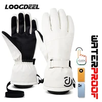 Men Women Ski Gloves Winter Warm Windproof Waterproof Touch-Screen Fleece Non-slip Snowboard Snowmobile Cycling Skiing Gloves 1