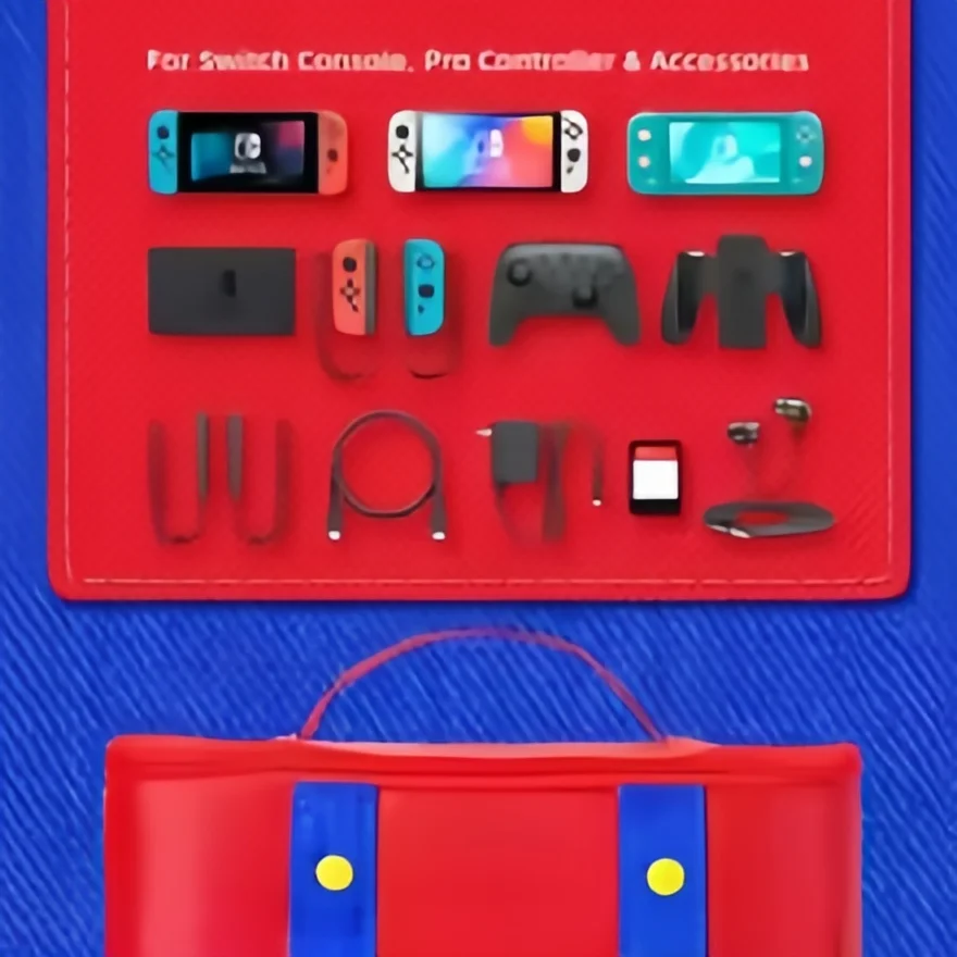 Nintendo Switch OLED Protective Case + Pro Controller Storage Travel Organizer