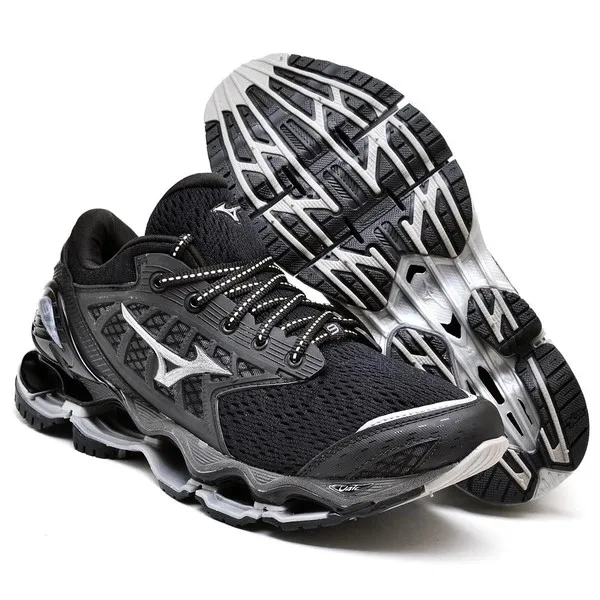 Mizuno Wave Prophecy 9 Shoes Black-Silver - AliExpress