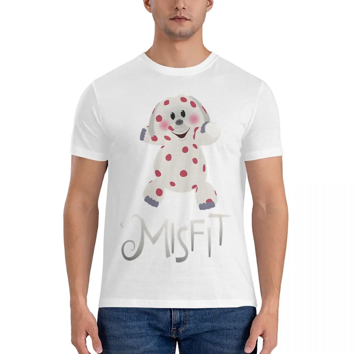 

Misfits - Spotted Elephant T Shirt for Men Pure Cotton Creative T-Shirts Round Collar The Misfits Tee Shirt Short Sleeve Clothes
