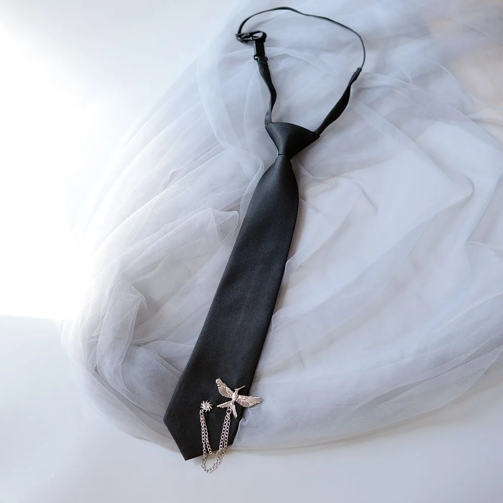 Anime Pendant Tie Accessories Uniform Men Cosplay Student Harajuku Necktie Halloween Clothing Prop Christmas Gifts