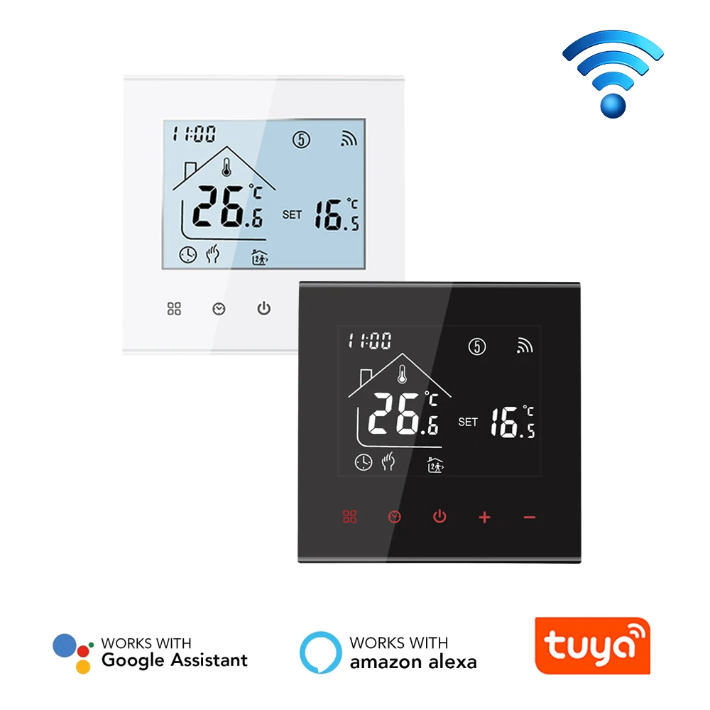M4A WIFI Thermostat สำหรับ Electric/น้ำชั้นความร้อน LCD อุณหภูมิเสียงควบคุมโดย Alice/Google บ้าน 1