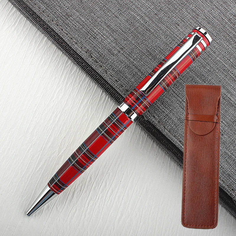 High Quality 329 Ballpoint Pens Red Line Pattern Pattern Spin Stationery Office Supplies New Gift Ink Pen 2022 new portable vintage pattern pu leather notebook diary notepad stationery gift