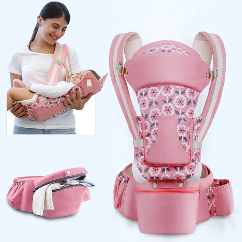 Ergonomic Baby Carrier 0-48 Months Baby Carrier Baby Sling 3 in 1 Front Ergonomic Kangaroo Baby Carry Sling floral cotton ergonomic baby carrier adjustable baby sling 5 carry ways multifunctional kangaroo baby applicable 3 to 36 months