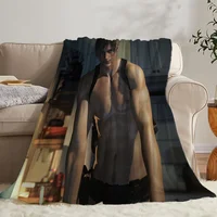 Bed Throw Blankets and Throws Leon Kennedy Knee Blanket for Sofas Microfiber Bedding Fluffy Plaid Cobija Home Interior Sofa Soft 1