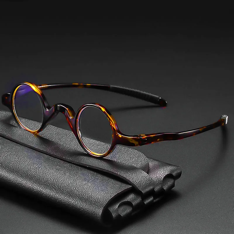 Reading glasses TR90 smart portable anti-blue mens round eyewear readers +1.5+2+3.5+4