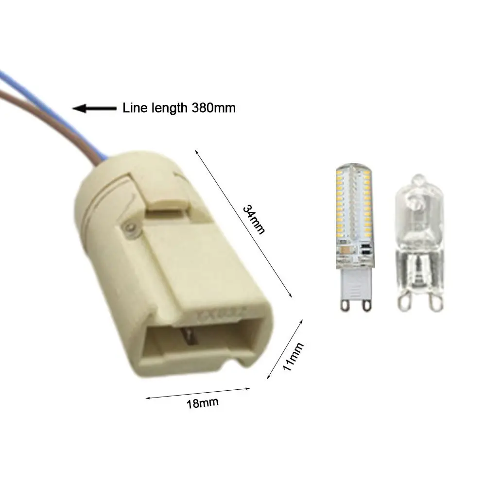 Ceramic G4 G5.3 G9 Lamp Socket Holder for Halogen LED Lights