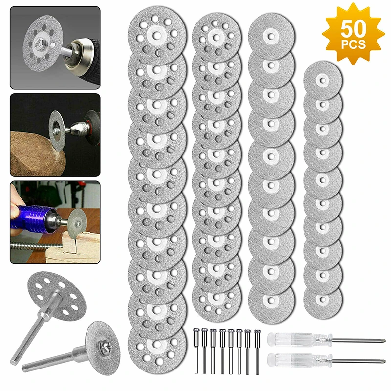 

50pcs New Diamond Cutting Wheels For Rotary Tool Die Grinder Metal Cut Off Disc