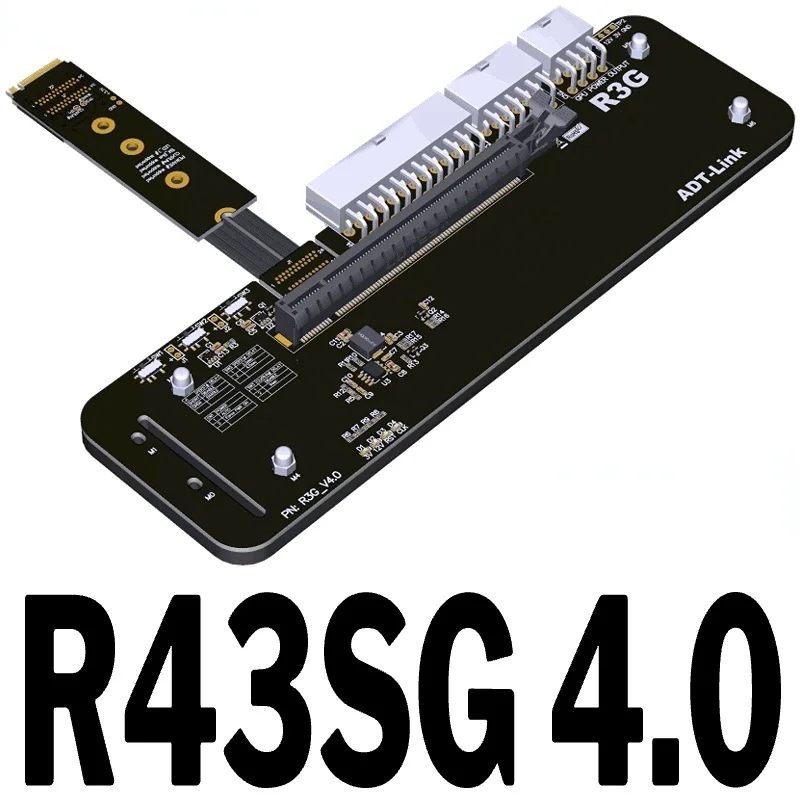 Adt R43sg 4.0 Computador Portátil Portátil Placa Gráfica Externo Pci-e 4.0x16 para M.2 Nvme Pcie 4.0x4 Riser Egpu Docking Station 25 50cm - Imagem 4