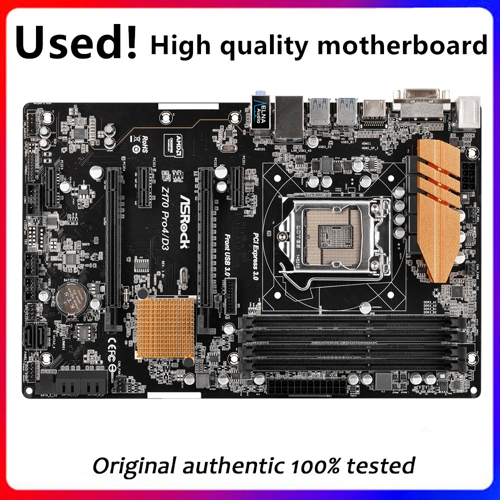 Per (Z170 Pro4/D3 Scheda Madre Desktop Per Intel Z170 Z170M Ddr3 Lga 1151 Desktop Originale Usato Mainboard