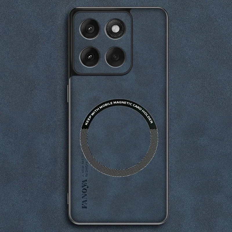 Leather Soft Phone Case with Magnetic Protection Cover