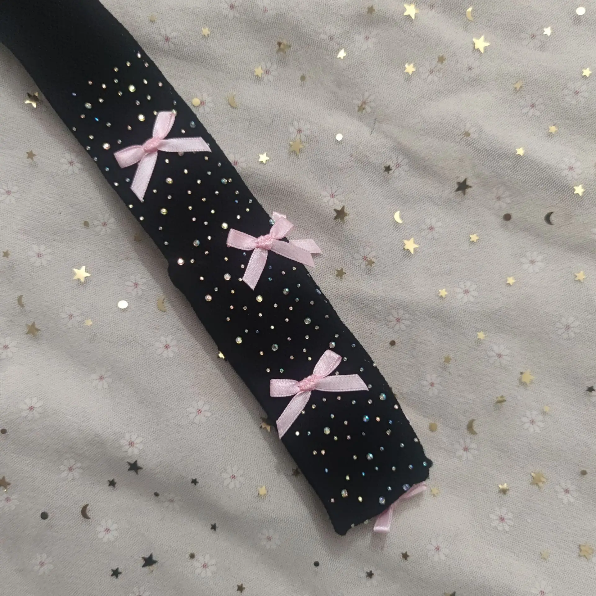 Diamond Net Socks Children's Color Stockings Women's Hollow Bottom Socks Bow Pantyhose with Drill Socks