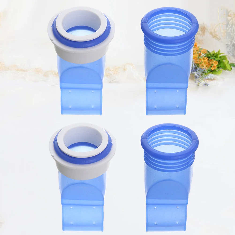

4pcs Seal Ring Pipe Silicone Sewer Seal Ring for Toilet Kitchen (Blue)