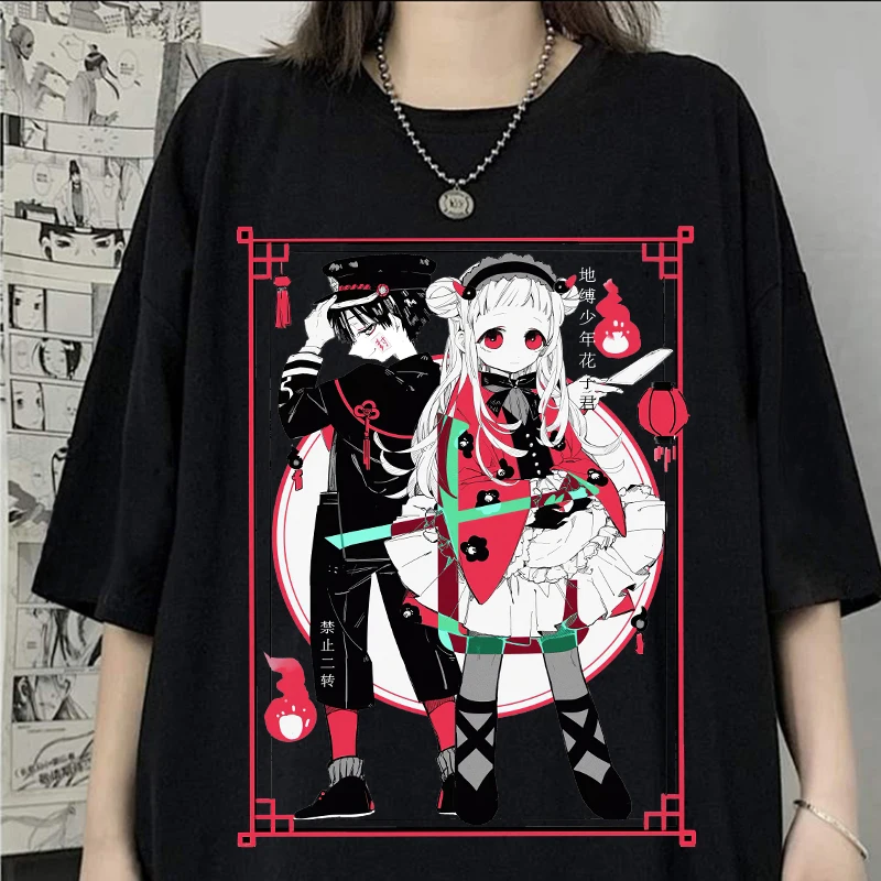 

Oversized T Shirt Men Horror Comics Harajuku Tee Shirt Horror Comics Gothic Cartoon Japanese Anime Print Punk T Shirts Tops